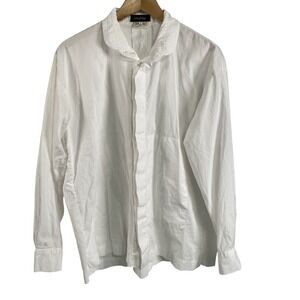 Eskandar Shirt Womens 1 White Button Up Cotton Relaxed Oversized Neiman Marcus